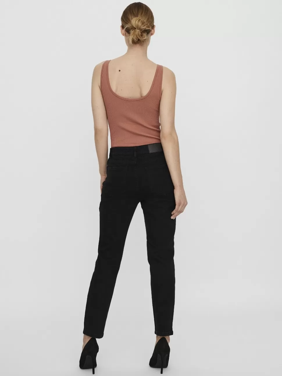 Jeans | Basics^VERO MODA VMBRENDA Hög Midja Rak Passform Jeans Black