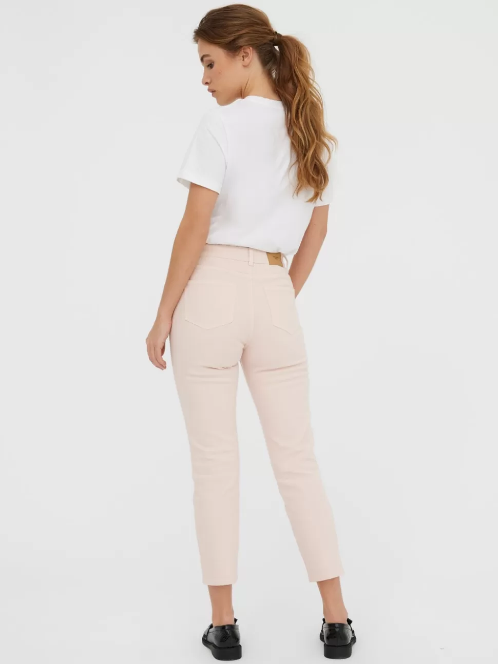 Jeans | Basics^VERO MODA VMBRENDA Hög Midja Rak Passform Jeans Pink Tint