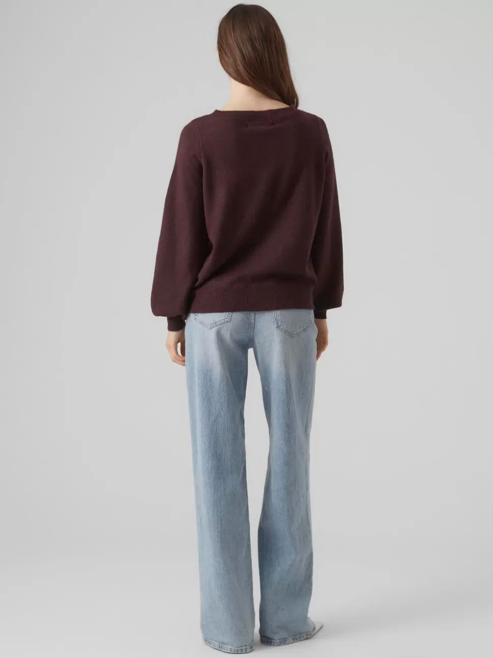 Stickat^VERO MODA VMBRILLIANT Pullover Winetasting