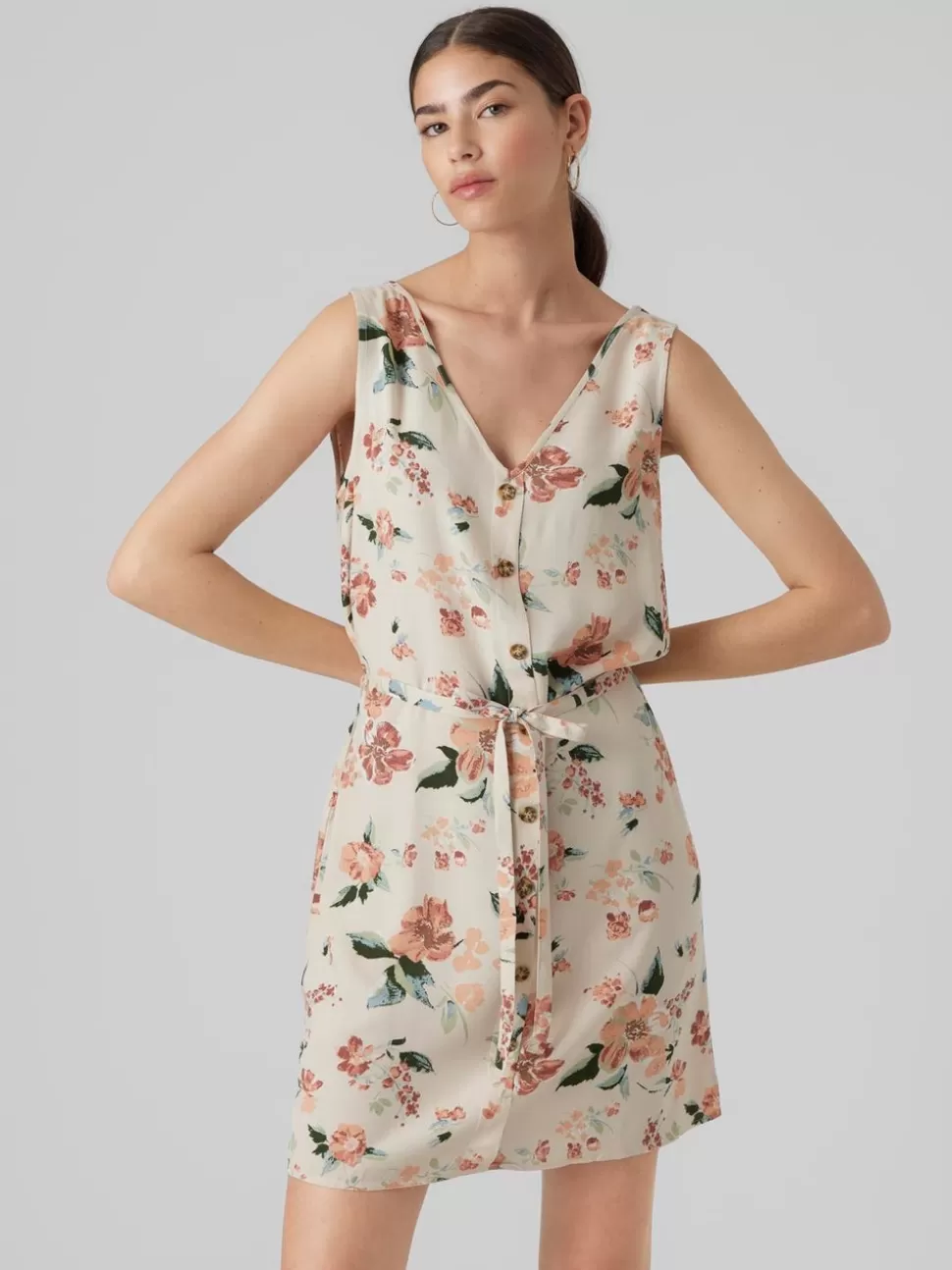 Klänningar^VERO MODA VMBUMPY Kort Klänning Birch