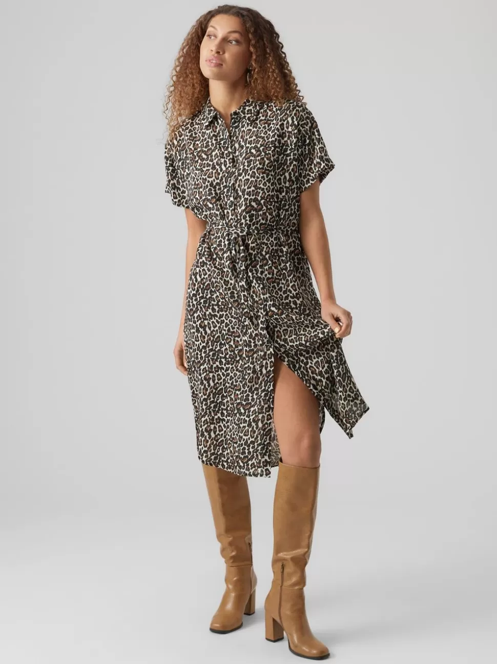 Klänningar^VERO MODA VMBUMPY Lång Klänning Oatmeal