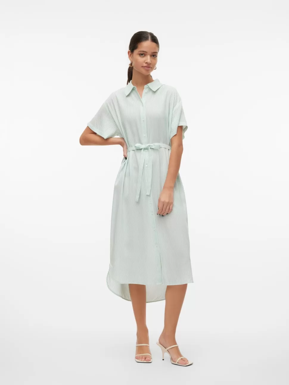 Klänningar | Basics^VERO MODA VMBUMPY Lång Klänning Silt Green