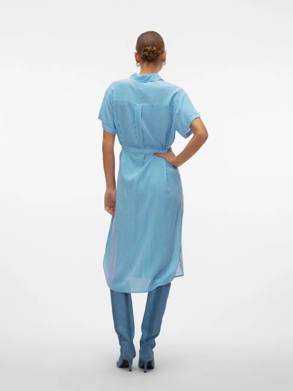Klänningar | Basics^VERO MODA VMBUMPY Lång Klänning Ibiza Blue