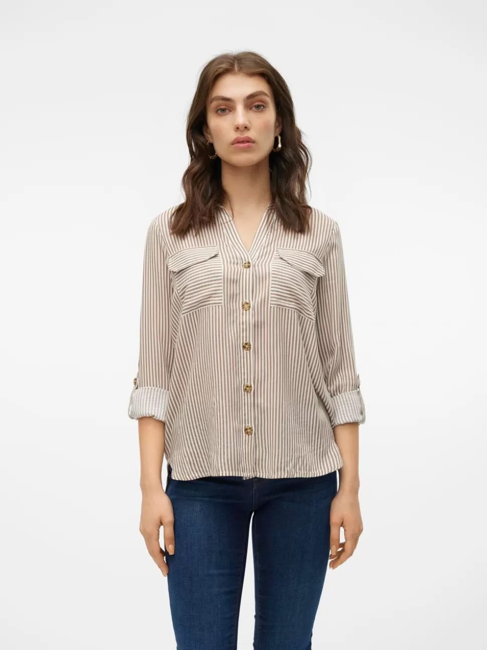 Skjortor | Toppar^VERO MODA VMBUMPY Skjorta Brown Lentil