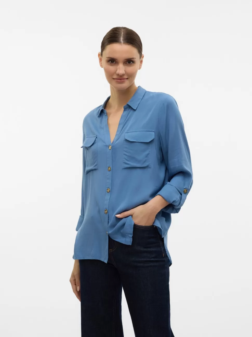 Skjortor | Toppar^VERO MODA VMBUMPY Skjorta China Blue