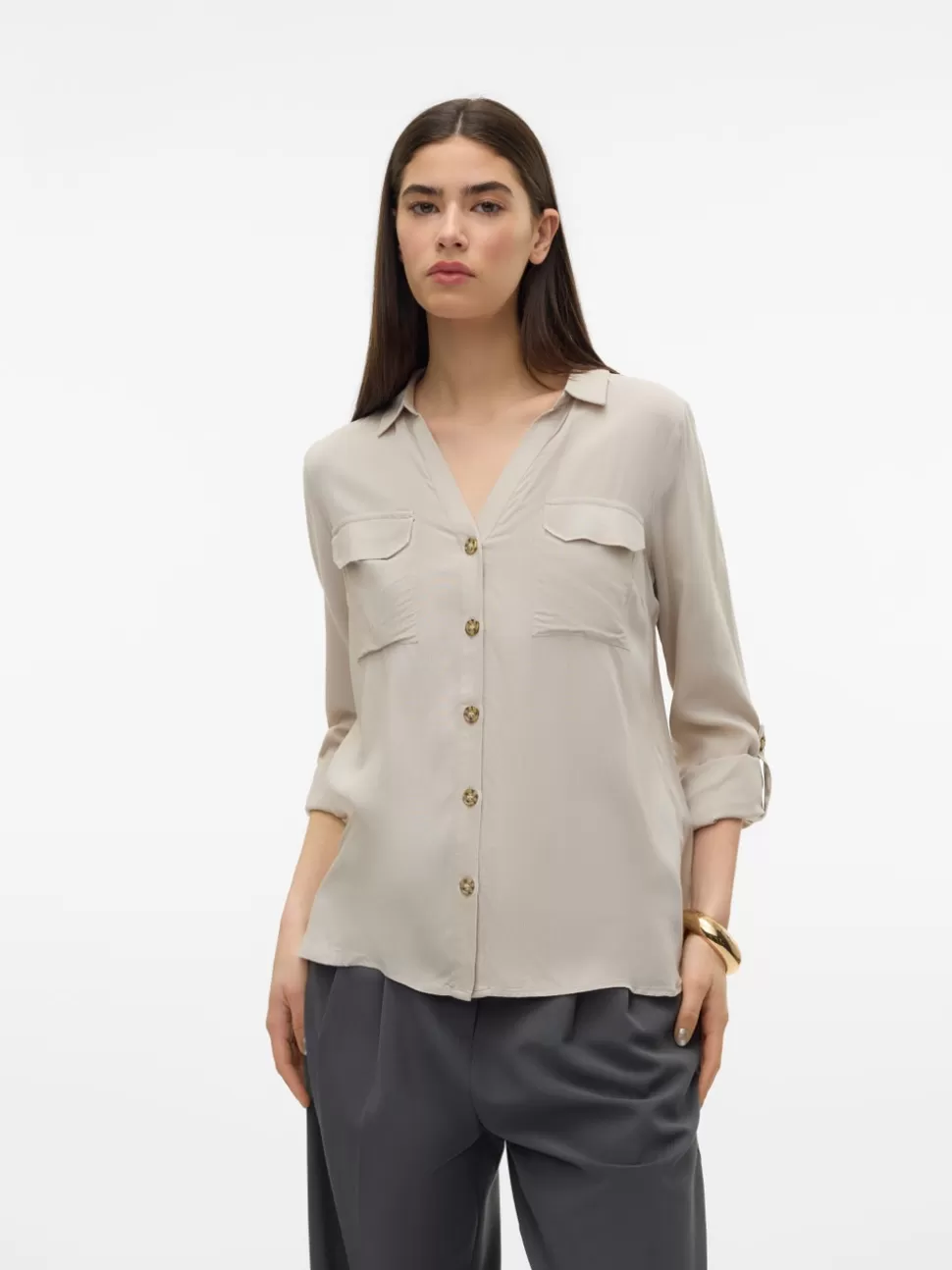 Skjortor | Toppar^VERO MODA VMBUMPY Skjorta Silver Lining