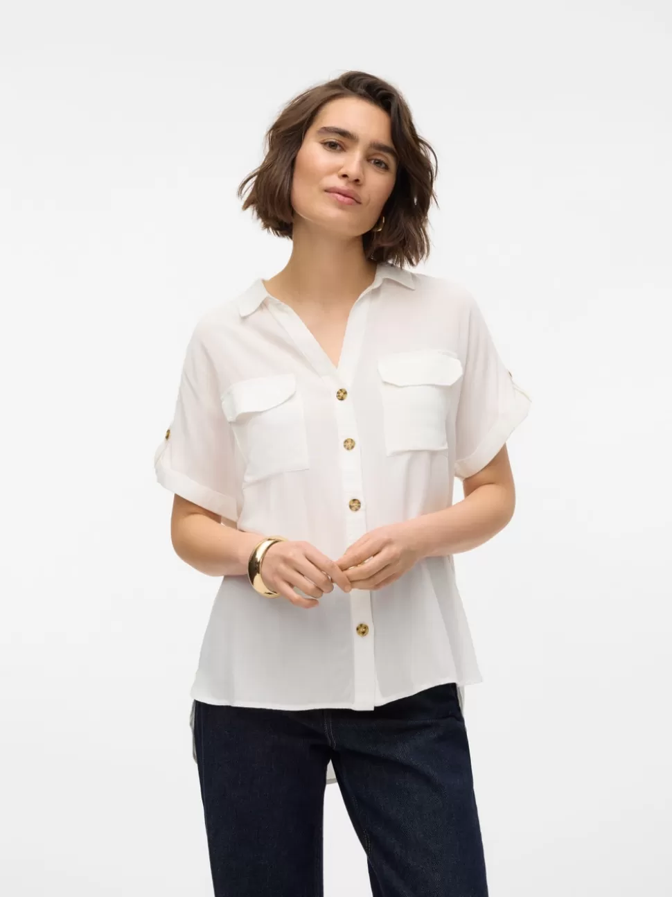 Skjortor | Basics^VERO MODA VMBUMPY Skjorta Snow White