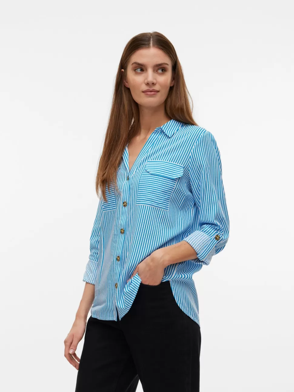 Skjortor | Basics^VERO MODA VMBUMPY Skjorta Ibiza Blue