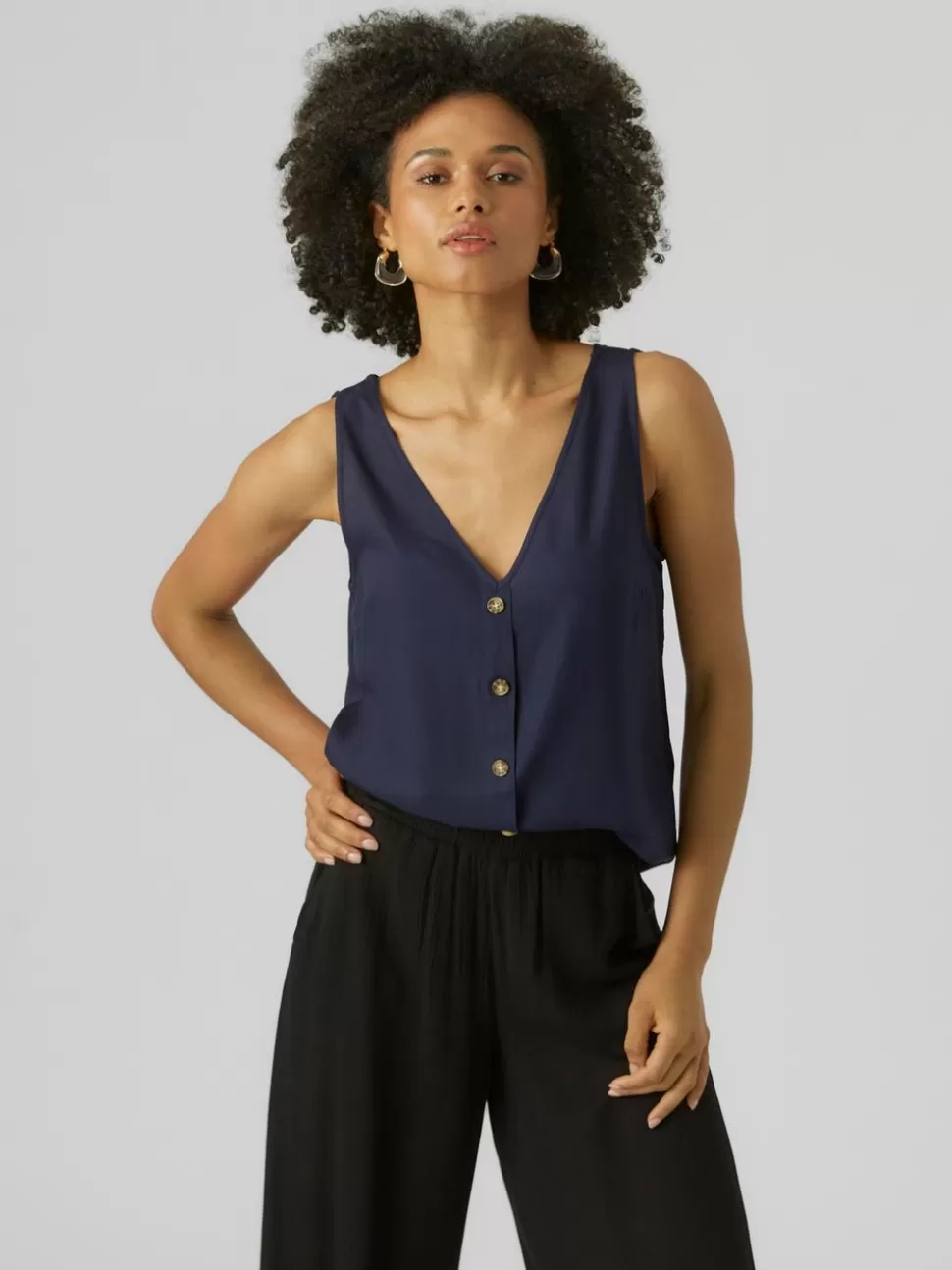 Toppar | Basics^VERO MODA VMBUMPY Topp Navy Blazer