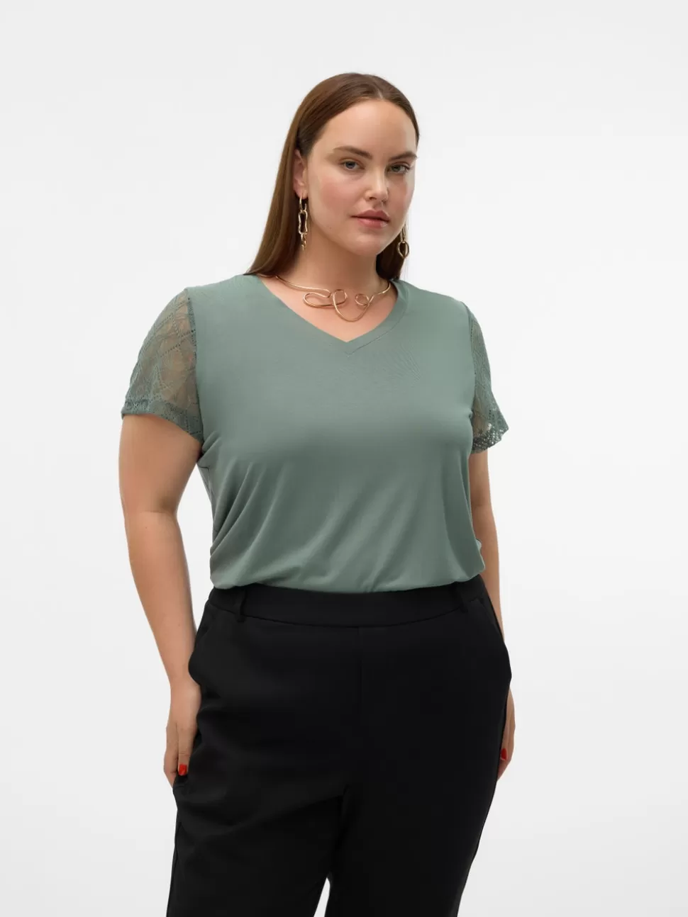 Toppar^VERO MODA VMCANNE T-shirt Laurel Wreath