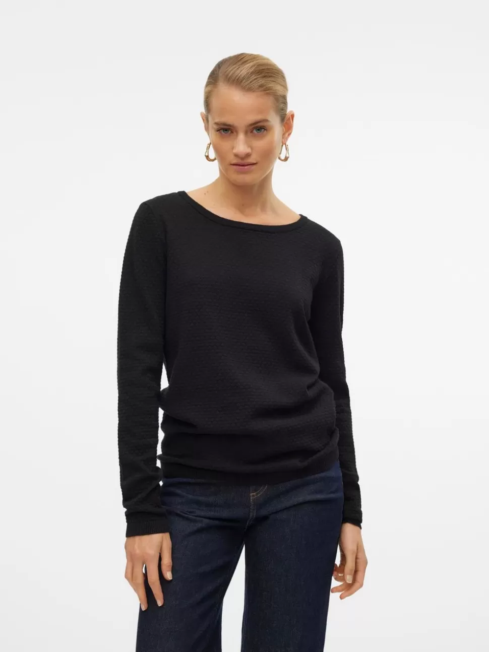 Stickat | Basics^VERO MODA VMCARE Pullover Black