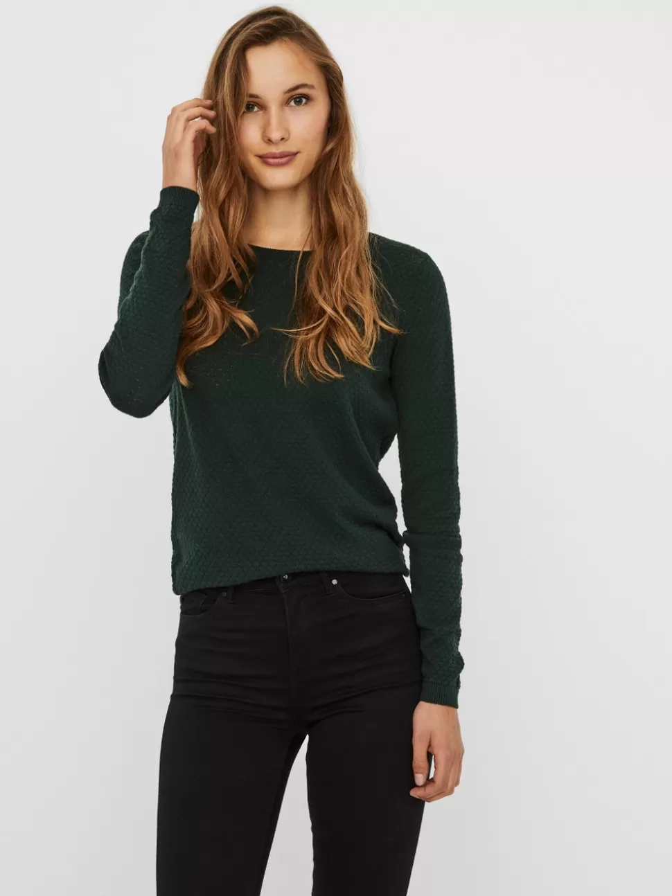 Stickat | Basics^VERO MODA VMCARE Pullover Pine Grove