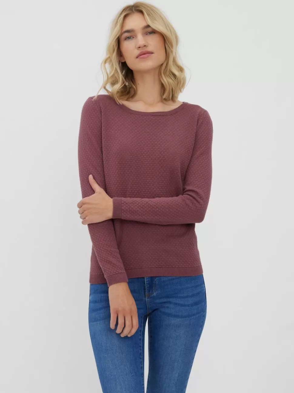 Stickat^VERO MODA VMCARE Pullover Rose Brown