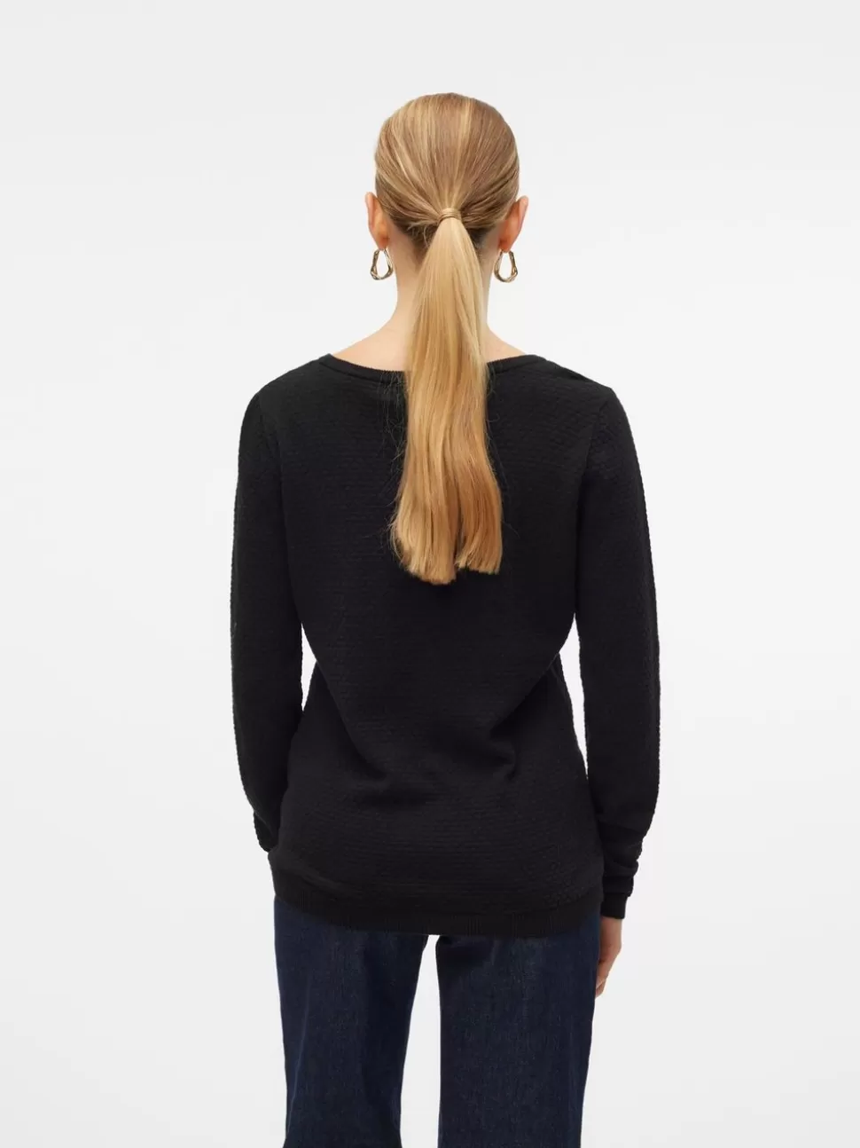 Stickat | Basics^VERO MODA VMCARE Pullover Black
