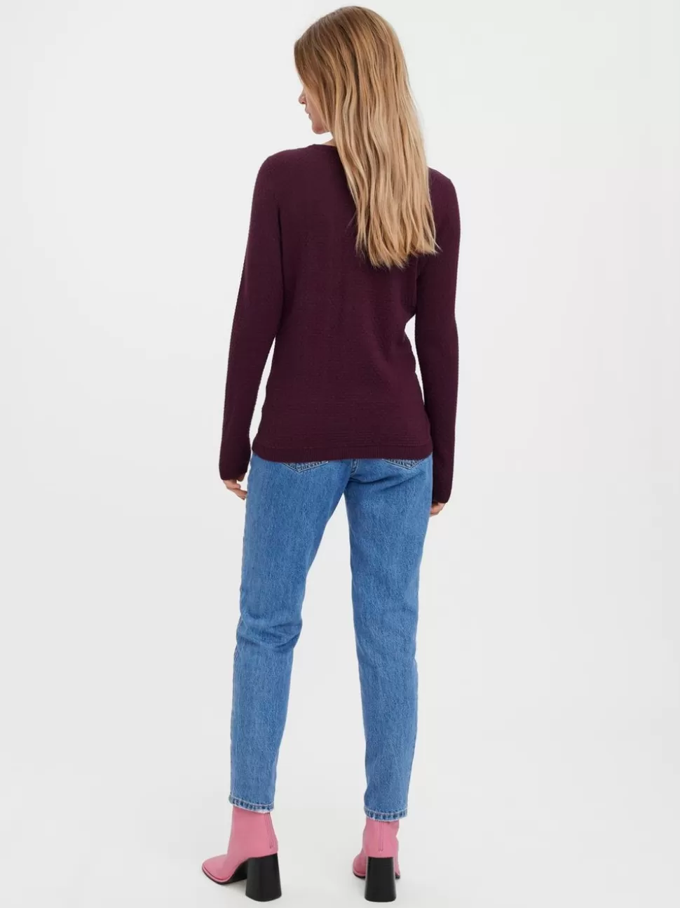 Stickat^VERO MODA VMCARE Pullover Winetasting