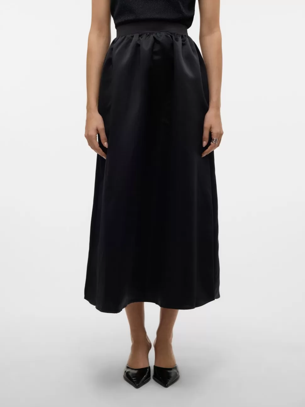 Festkläder | Kjolar^VERO MODA VMCARLA Hög Midja Lång Kjol Black