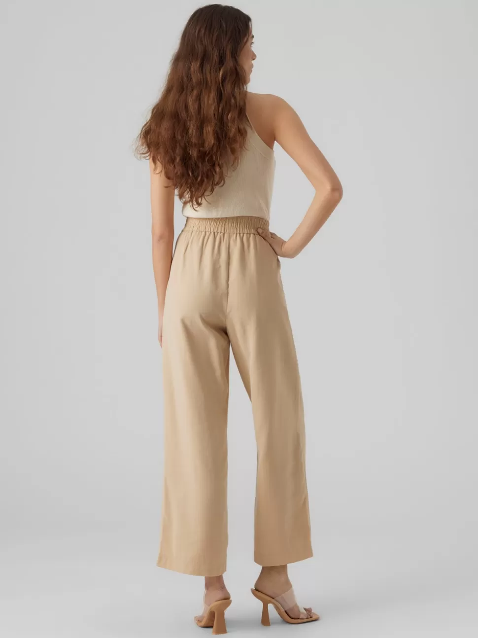 Byxor^VERO MODA VMCARMEN Hög Midja Byxor Irish Cream
