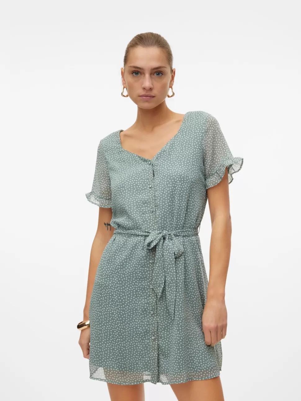 Klänningar | Basics^VERO MODA VMCARO Kort Klänning Chinois Green
