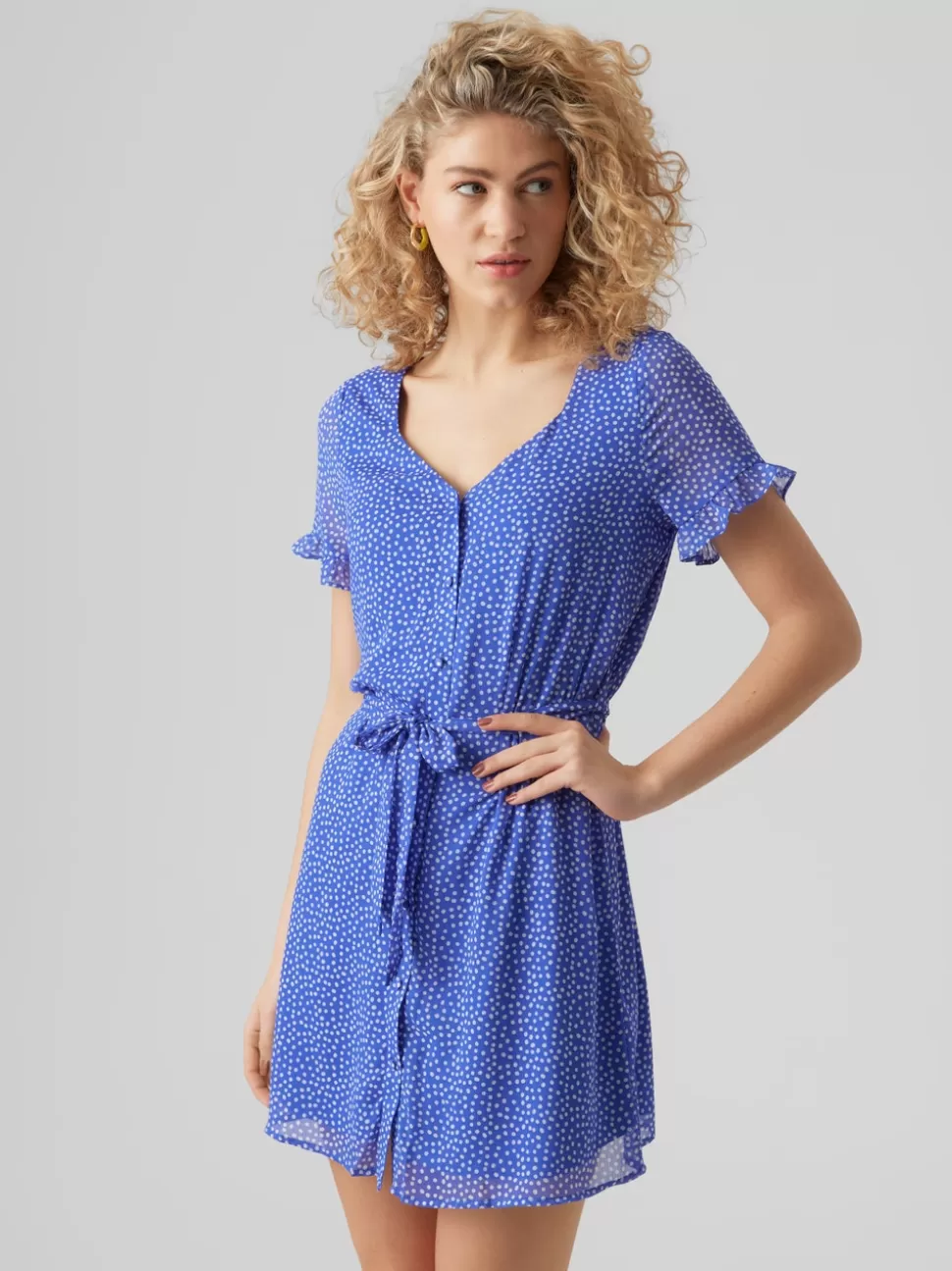 Klänningar^VERO MODA VMCARO Kort Klänning Dazzling Blue