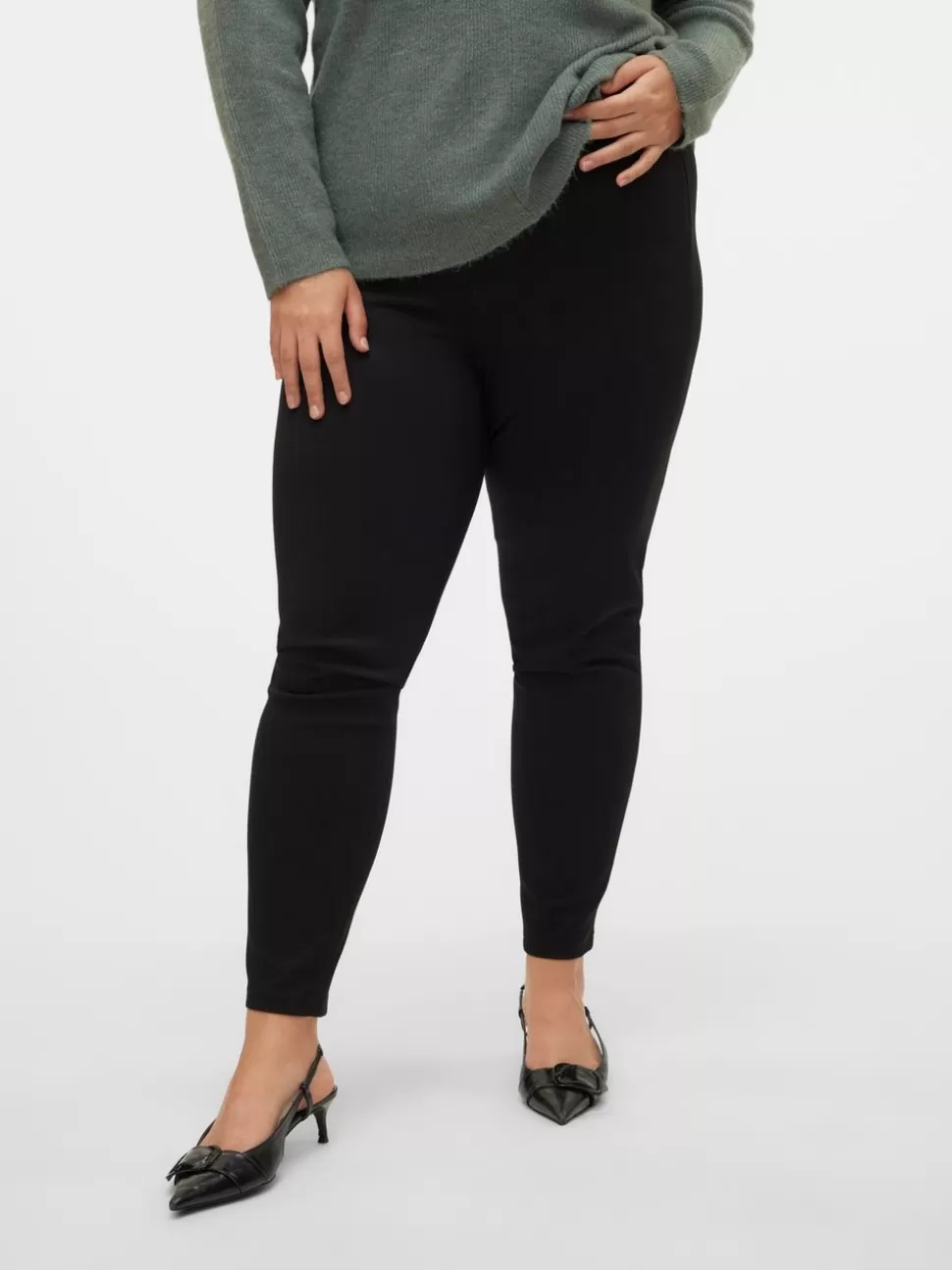 Byxor^VERO MODA VMCAUGUSTA Hög Midja Leggings Black