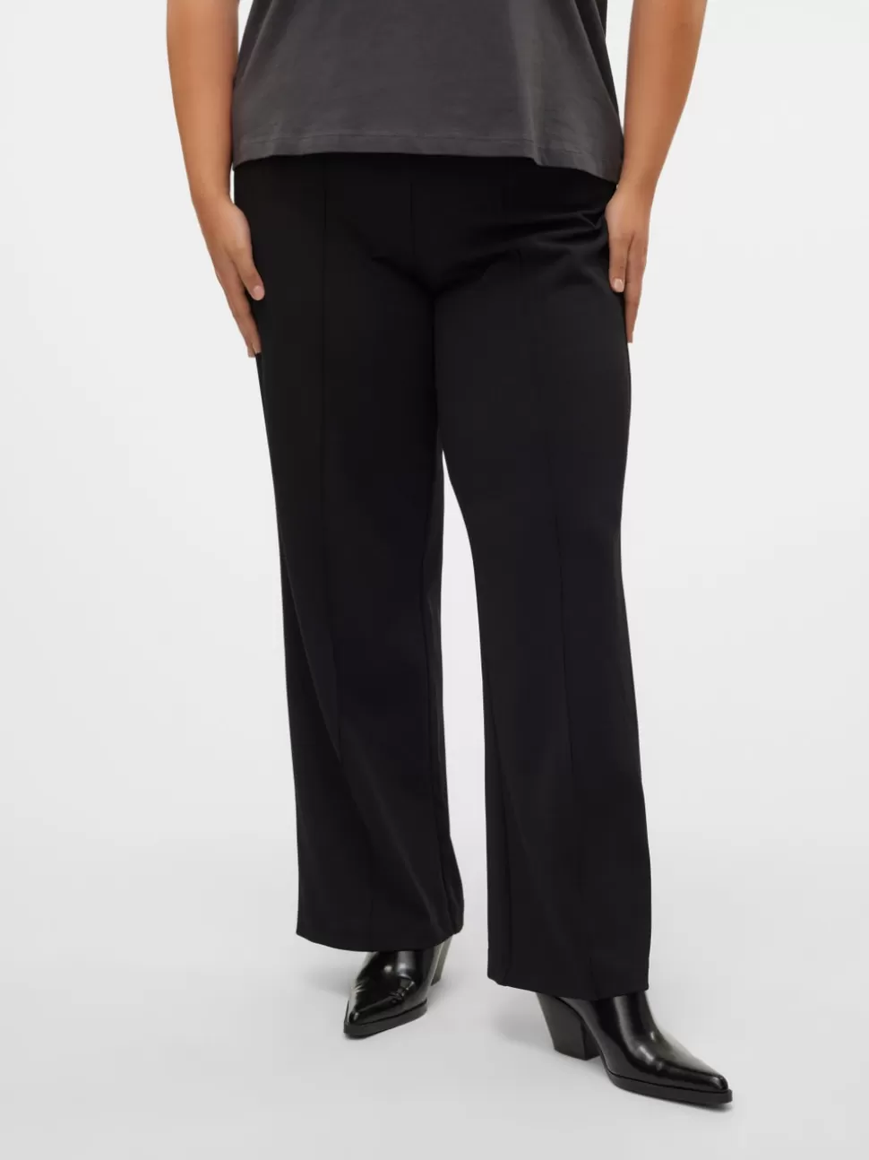 Byxor^VERO MODA VMCBECKY Hög Midja Byxor Black