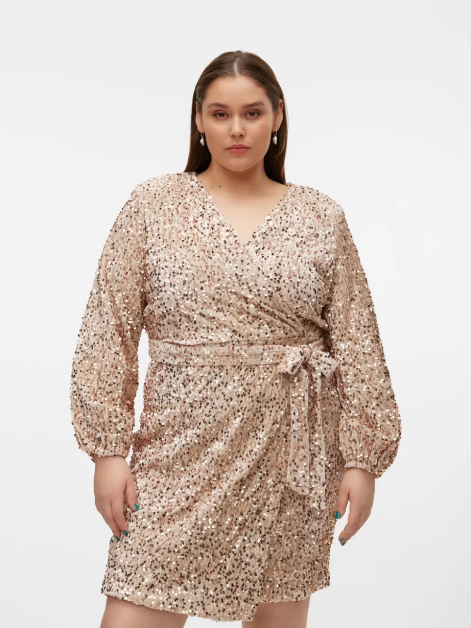 Klänningar^VERO MODA VMCBELLA Kort Klänning Pumice Stone
