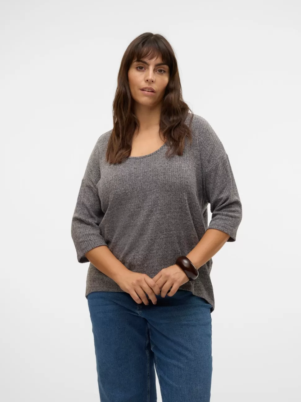 Toppar^VERO MODA VMCCERI Topp Dark Grey Melange