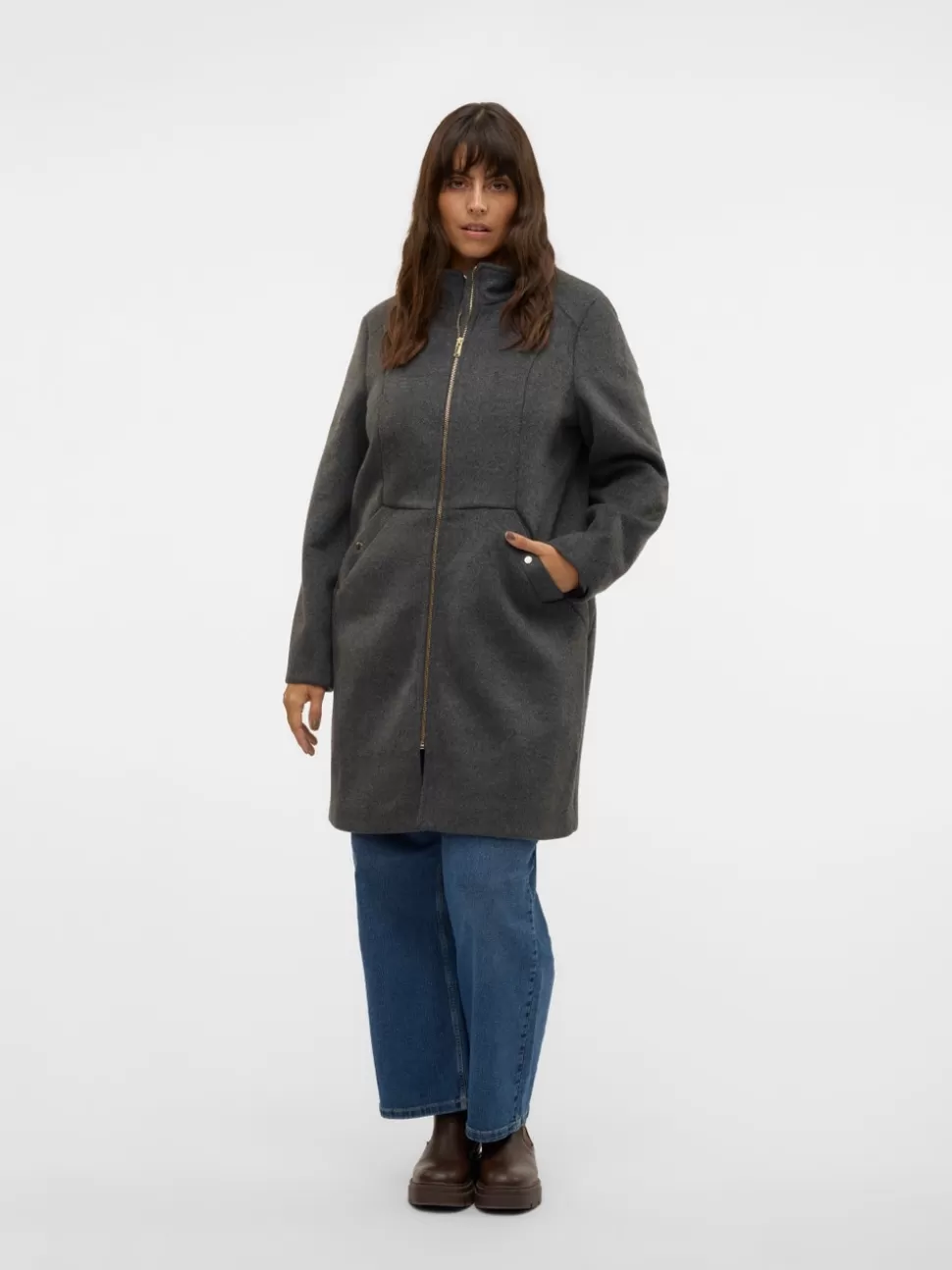 Jackor^VERO MODA VMCCLARASIA Rock Dark Grey Melange