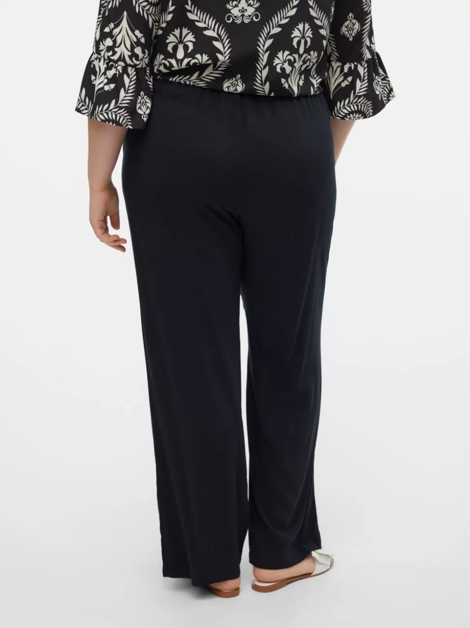 Byxor^VERO MODA VMCEASY Hög Midja Byxor Black