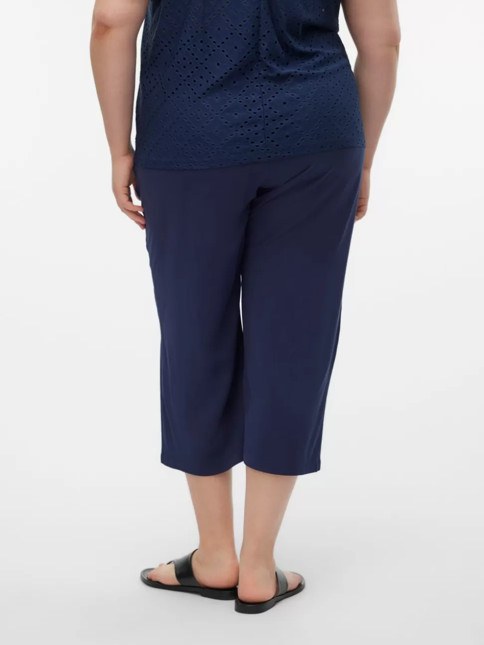 Byxor^VERO MODA VMCEASY Hög Midja Culottebyxor Navy Blazer