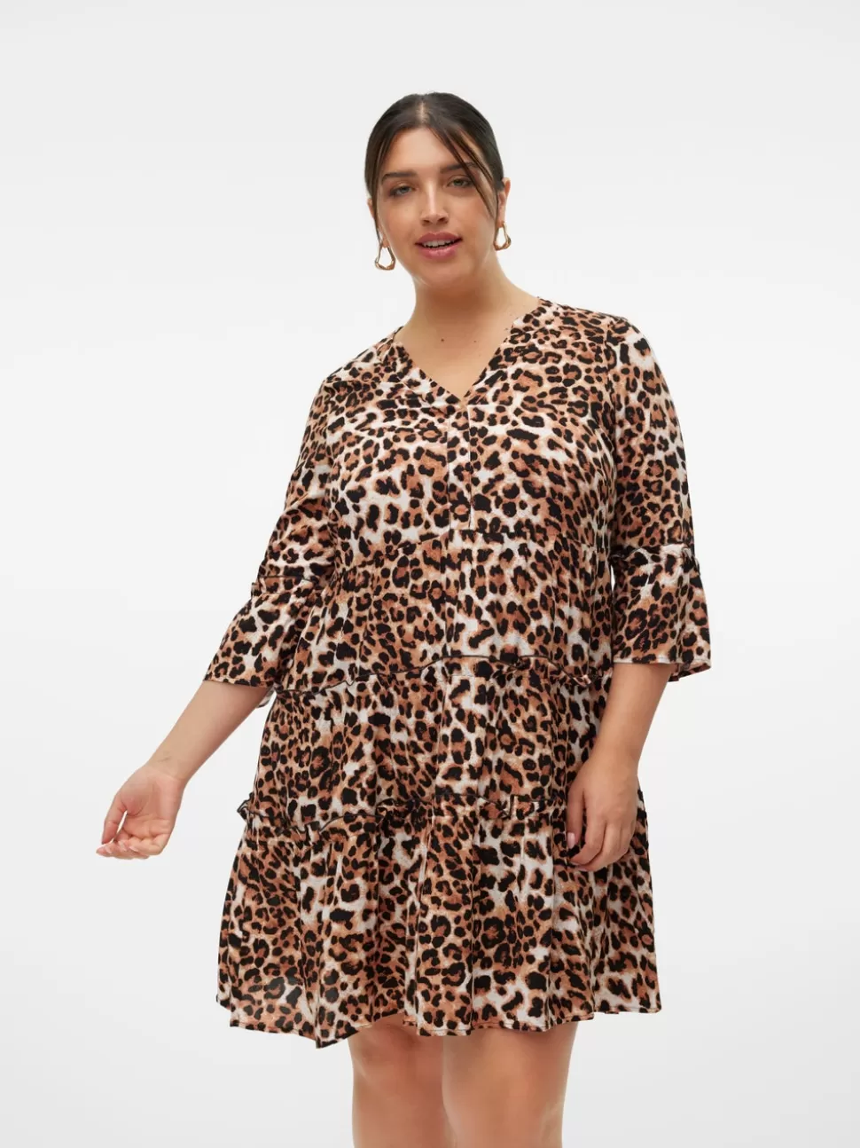 Klänningar^VERO MODA VMCEASY Kort Klänning Tan