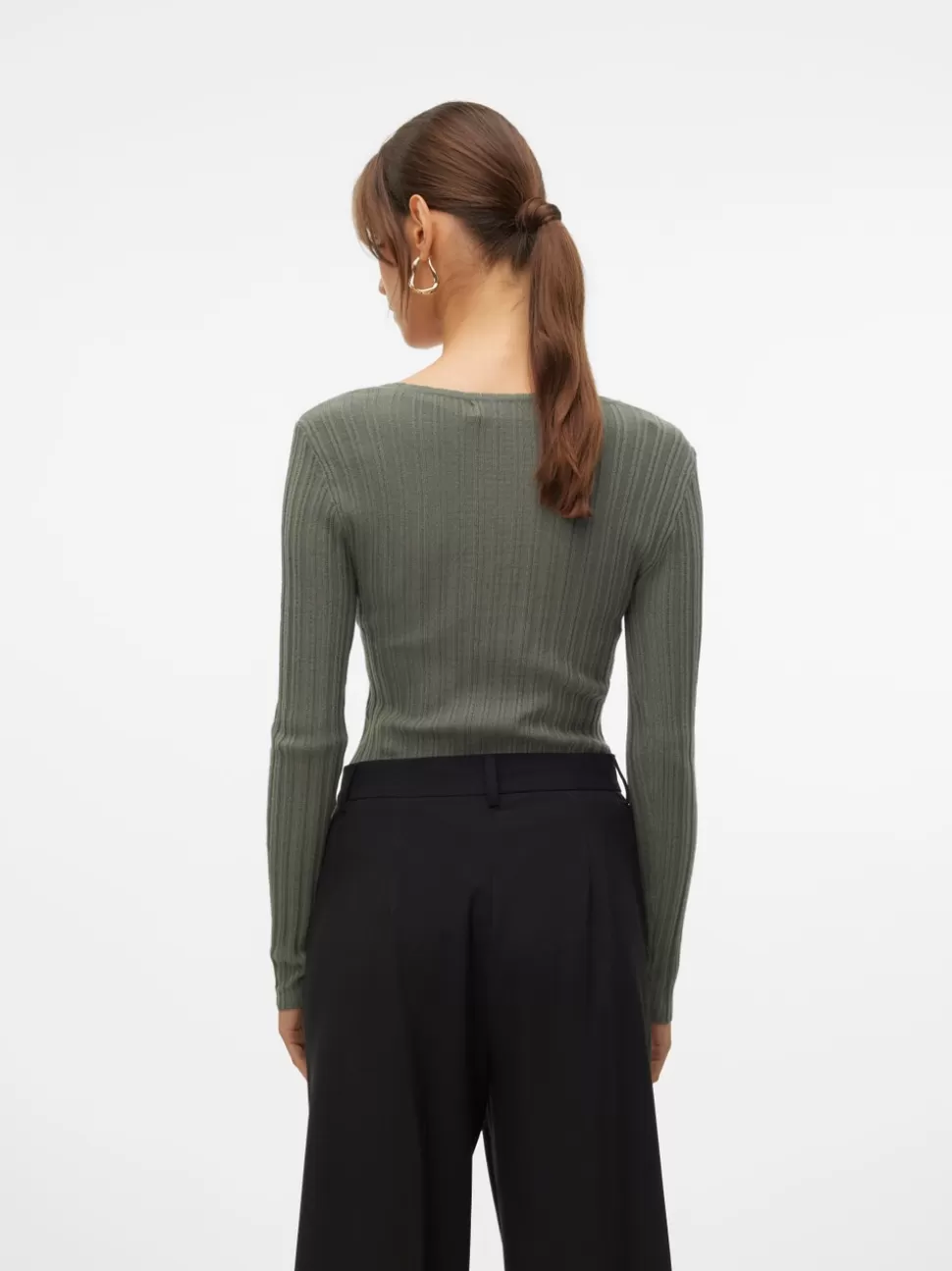 Stickat | Toppar^VERO MODA VMCECILIE Pullover Balsam Green