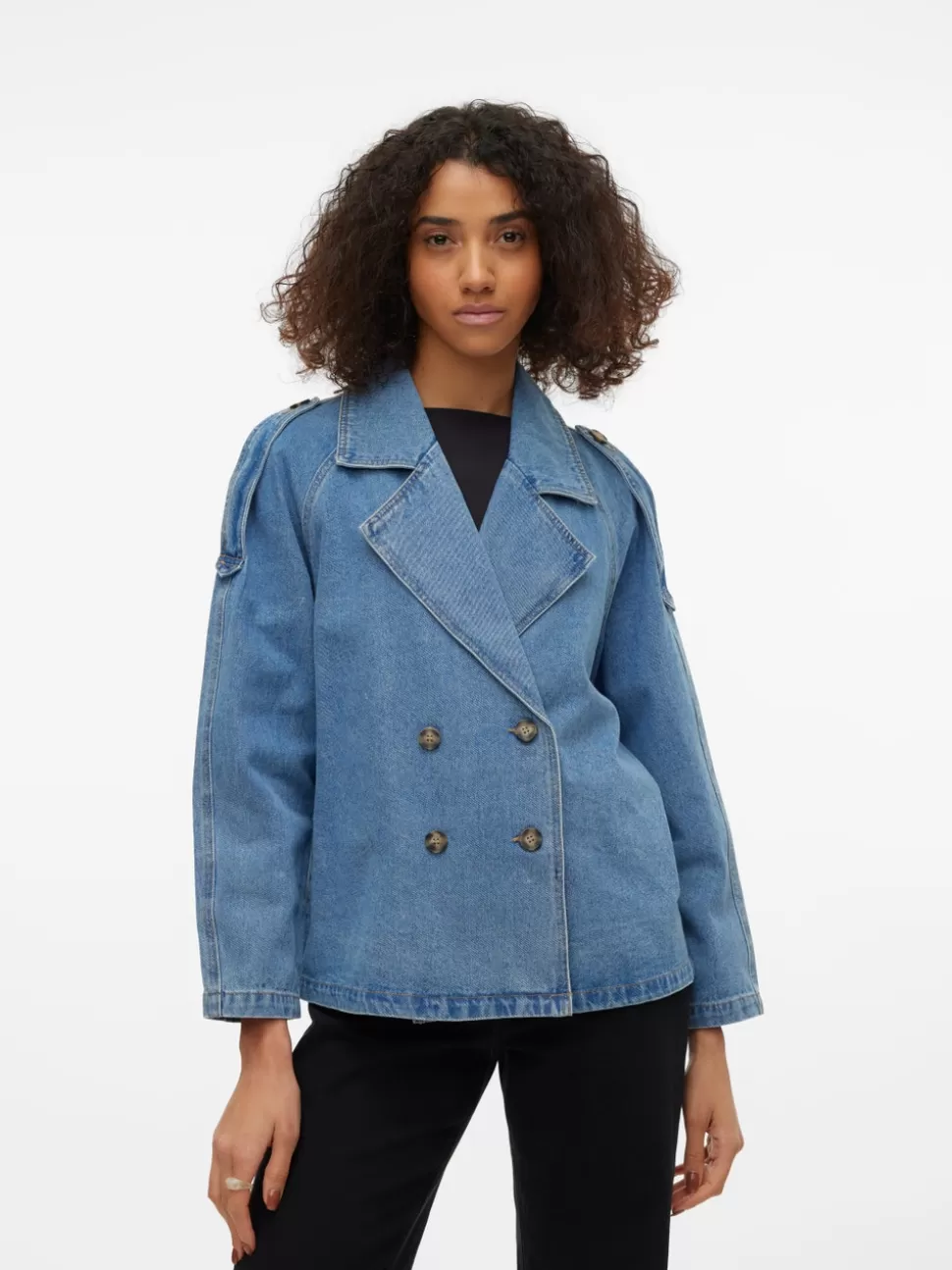 Jackor^VERO MODA VMCELESTA Jeansjacka Medium Blue Denim