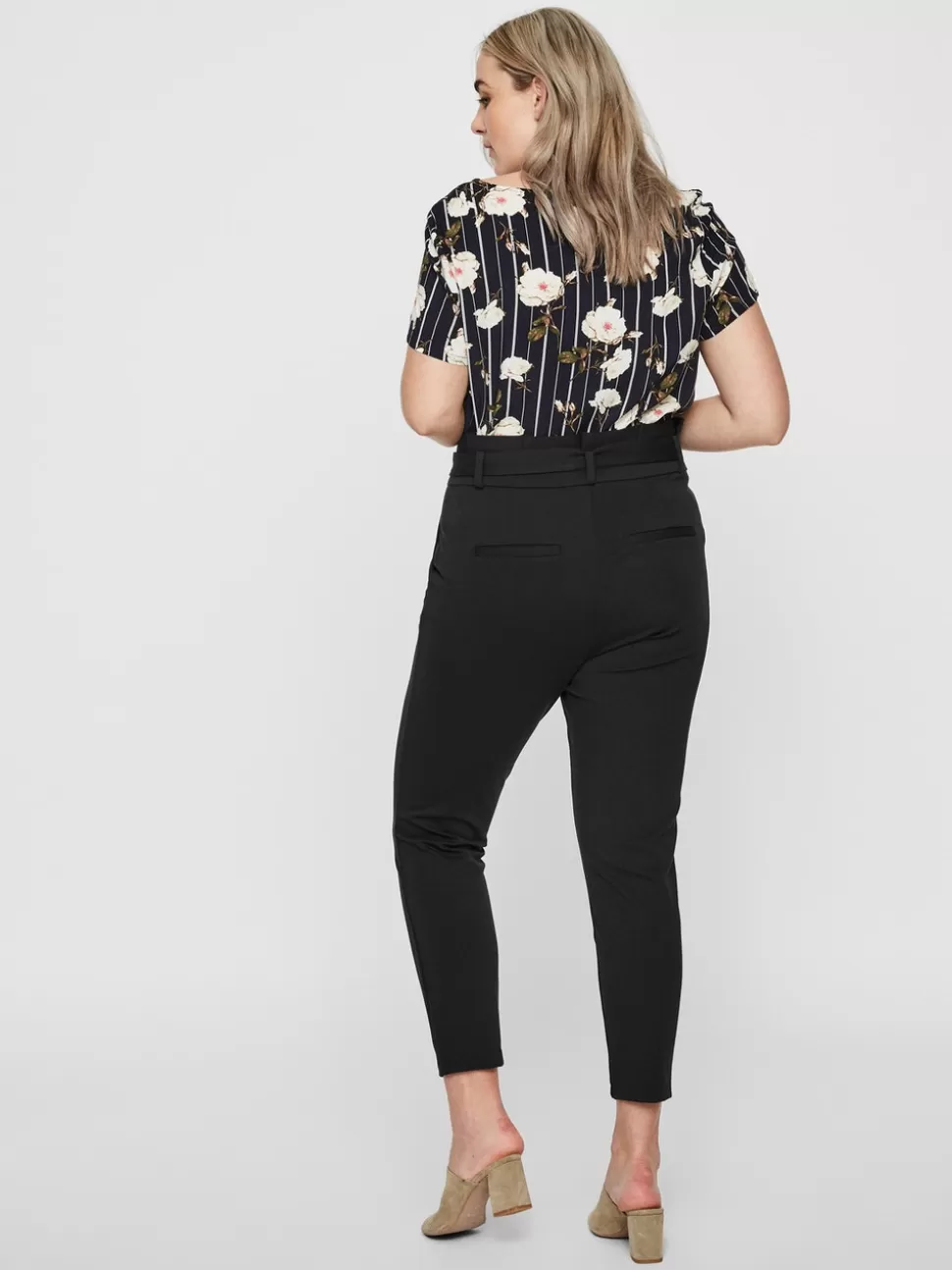 Byxor^VERO MODA VMCEVA Hög Midja Byxor Black