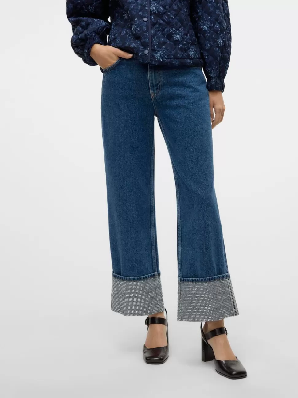 Jeans^VERO MODA VMCHLOE Hög Midja Vida Ben Jeans Medium Blue Denim