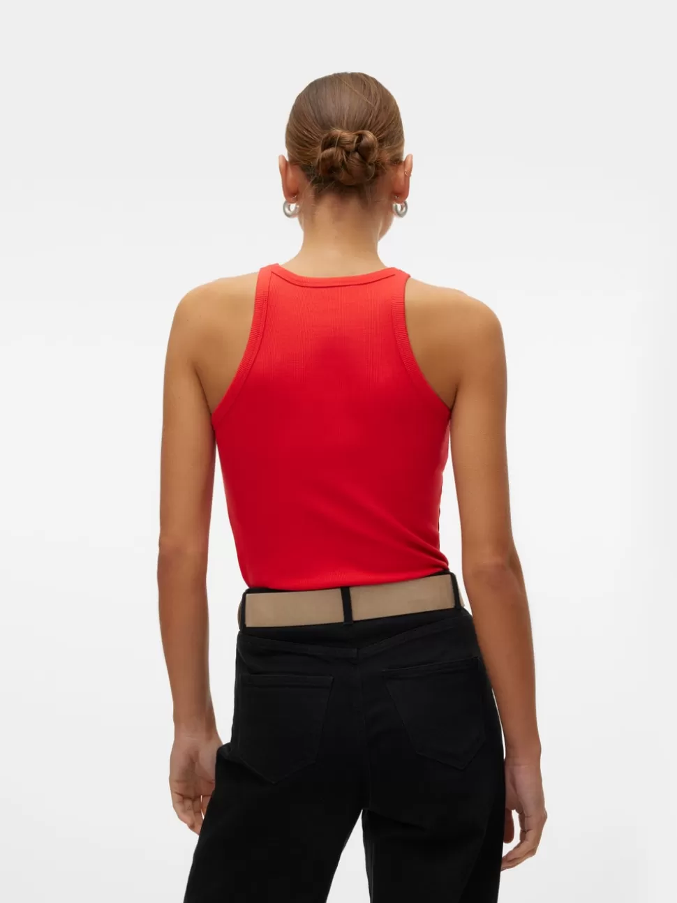 Toppar^VERO MODA VMCHLOE T-shirt Tomato