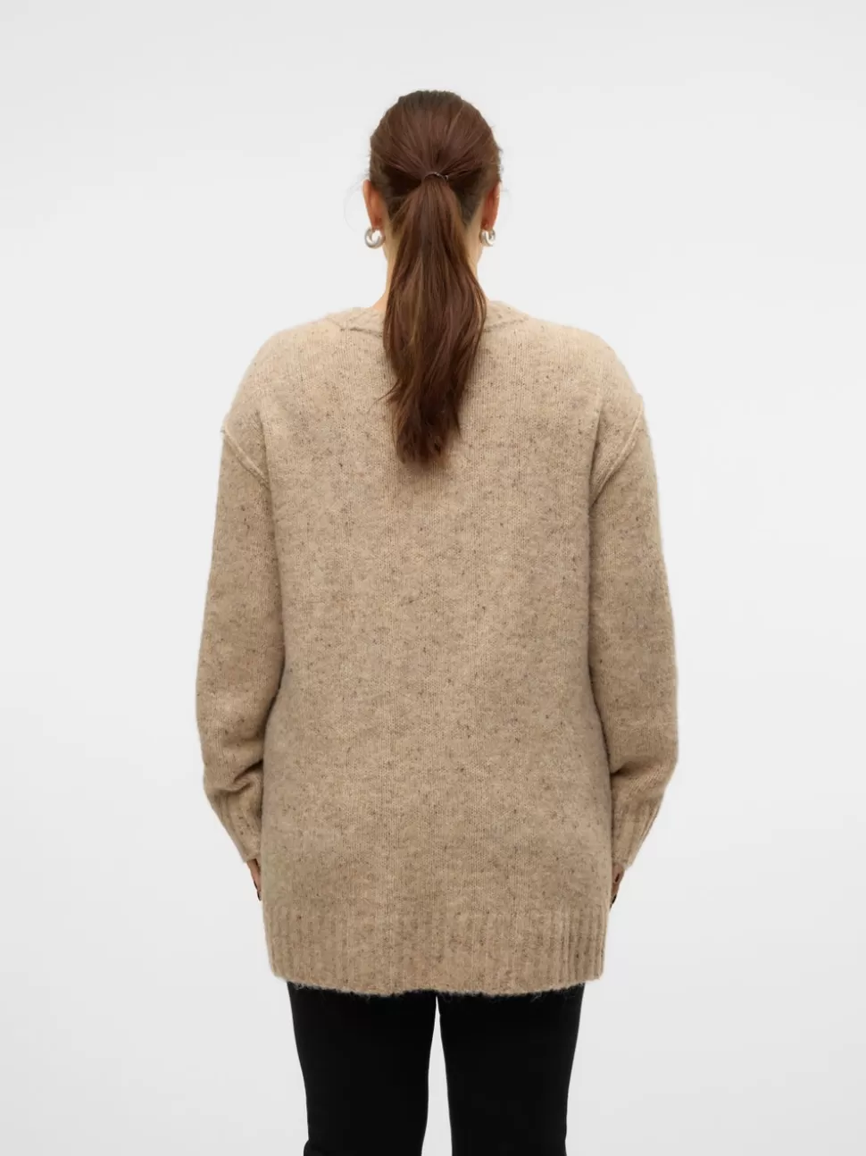 Stickat^VERO MODA VMCINGRID Stickad Kofta Silver Mink