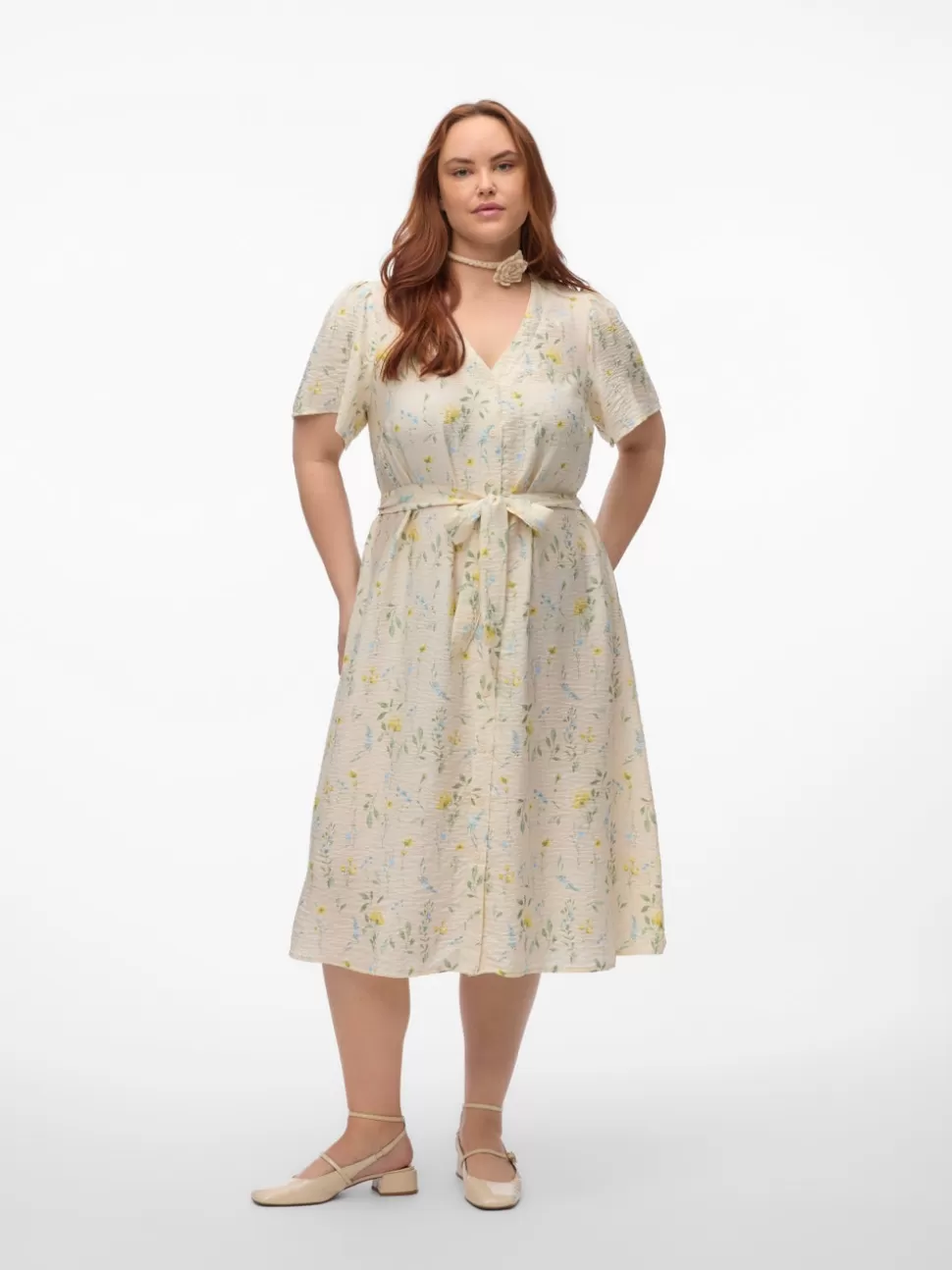 Klänningar^VERO MODA VMCJOSIE Midiklänning Birch
