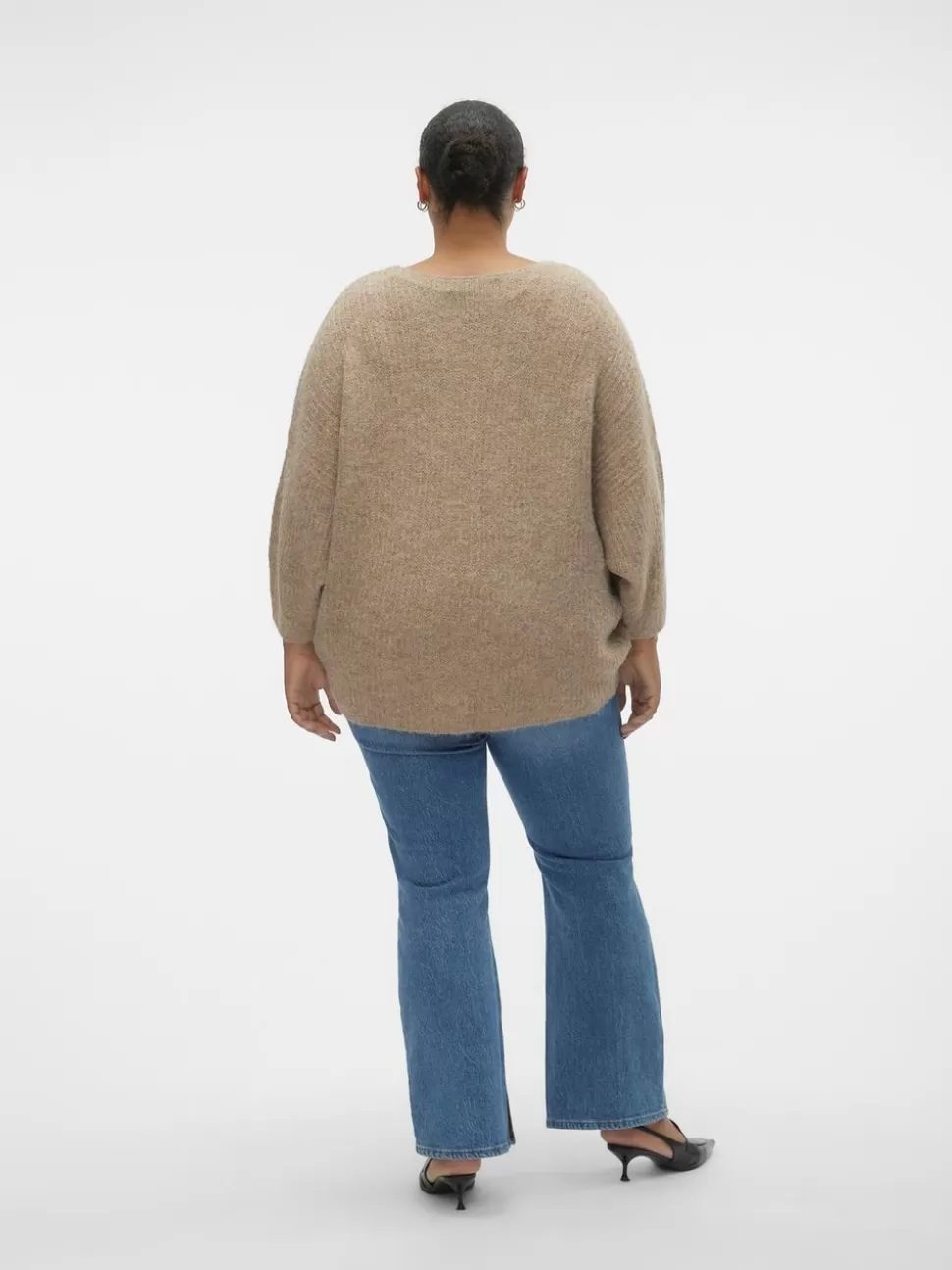Stickat^VERO MODA VMCJULIE Pullover Silver Mink