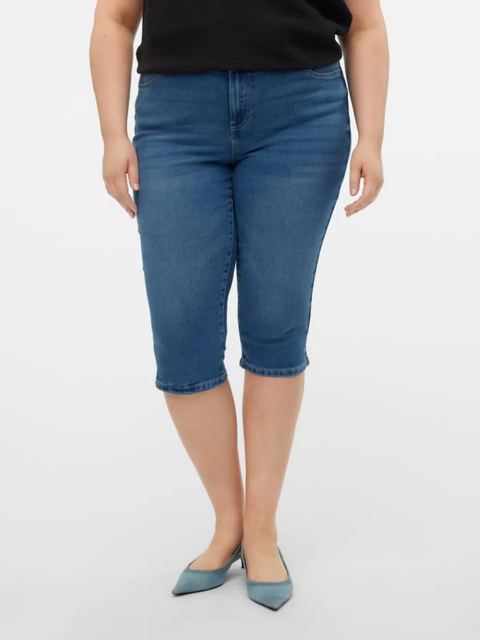 Jeans^VERO MODA VMCJUNE Medelhög Midja Slim Fit Jeans Medium Blue Denim