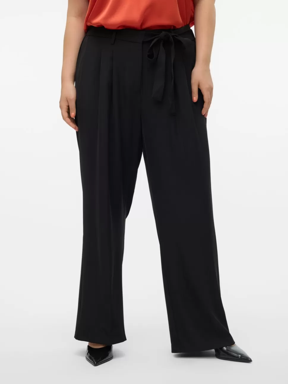 Byxor^VERO MODA VMCKRISTEL Hög Midja Byxor Black