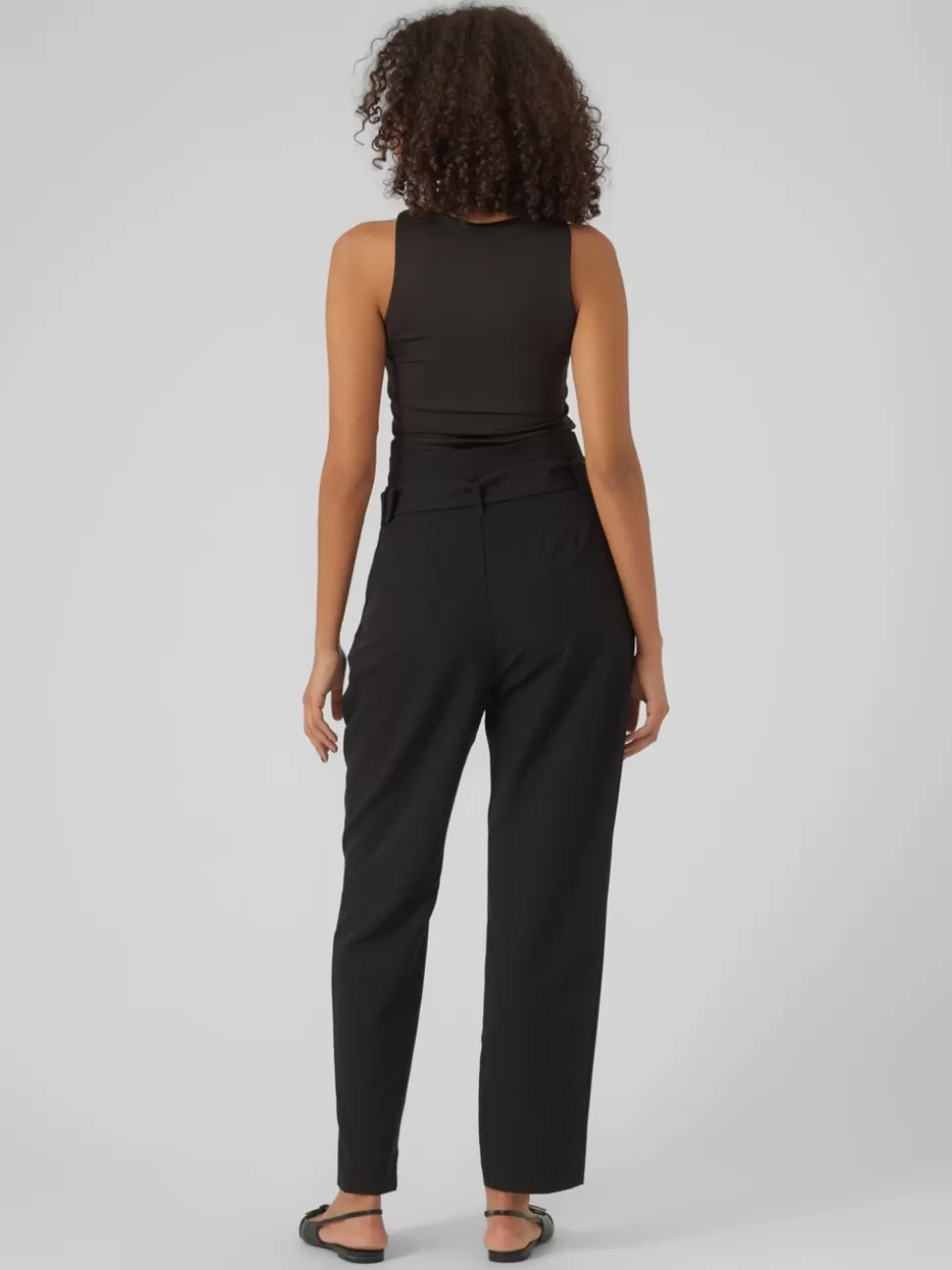 Byxor^VERO MODA VMCLEA Hög Midja Byxor Black
