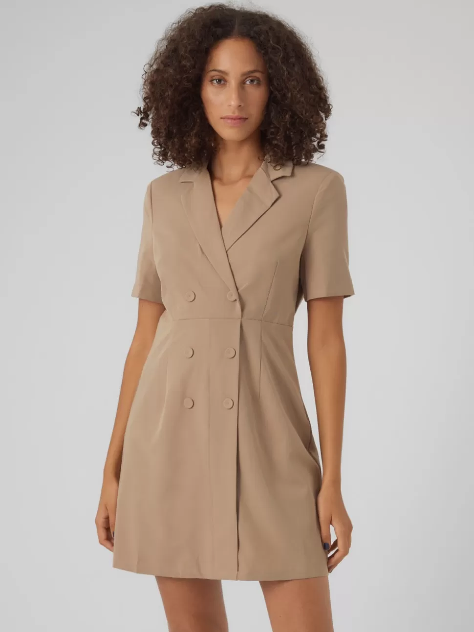 Klänningar^VERO MODA VMCLEA Kort Klänning Silver Mink