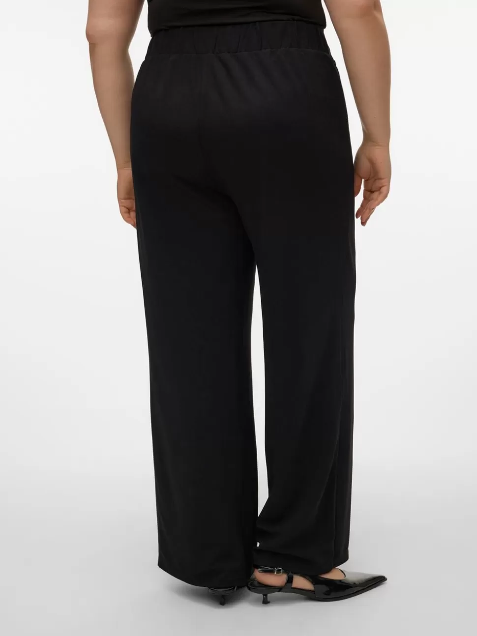 Byxor^VERO MODA VMCLIVA Hög Midja Byxor Black