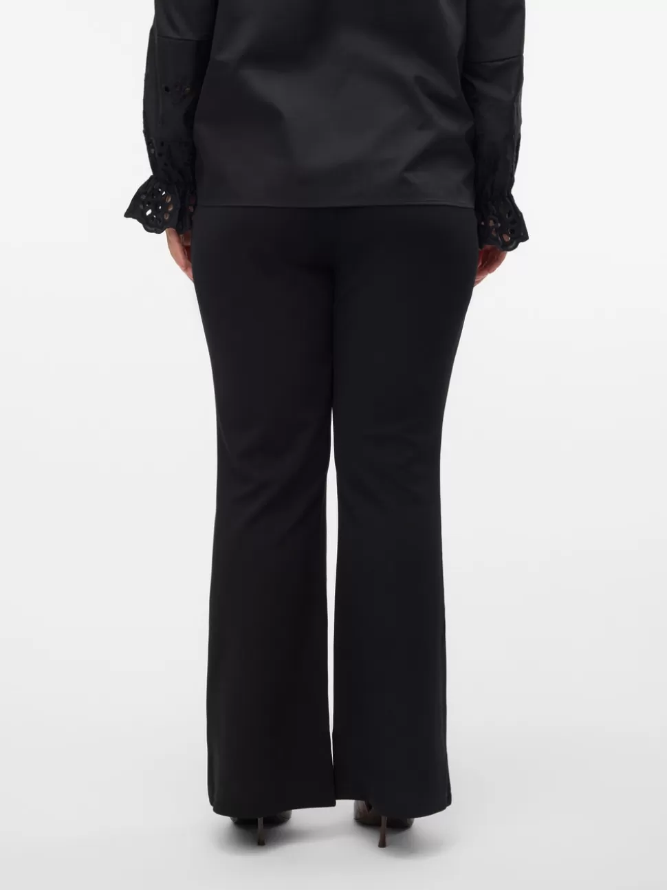 Byxor^VERO MODA VMCLIVA Hög Midja Byxor Black