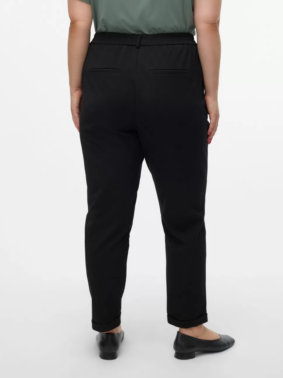 Byxor^VERO MODA VMCMAYA Medelhög Midja Byxor Black