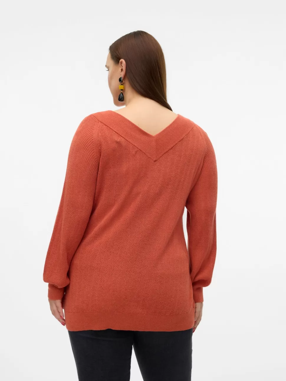Stickat^VERO MODA VMCNEWLEXSUN Pullover Burnt Sienna