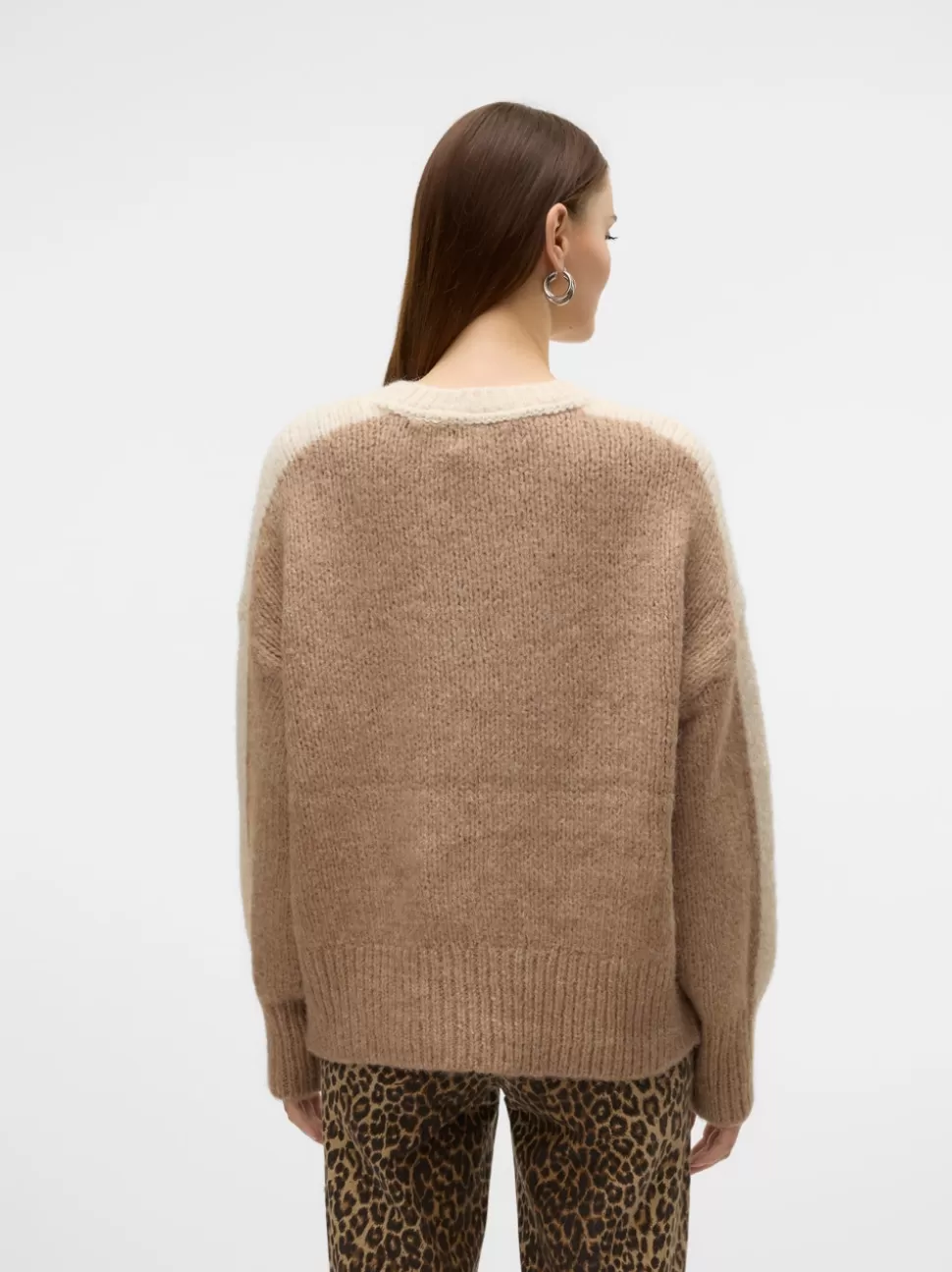 Stickat^VERO MODA VMCORDELIA Pullover Silver Mink