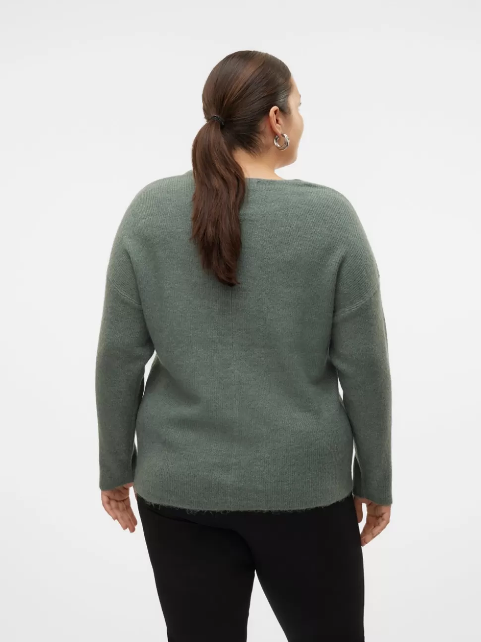 Stickat^VERO MODA VMCREWLEFILE Pullover Balsam Green