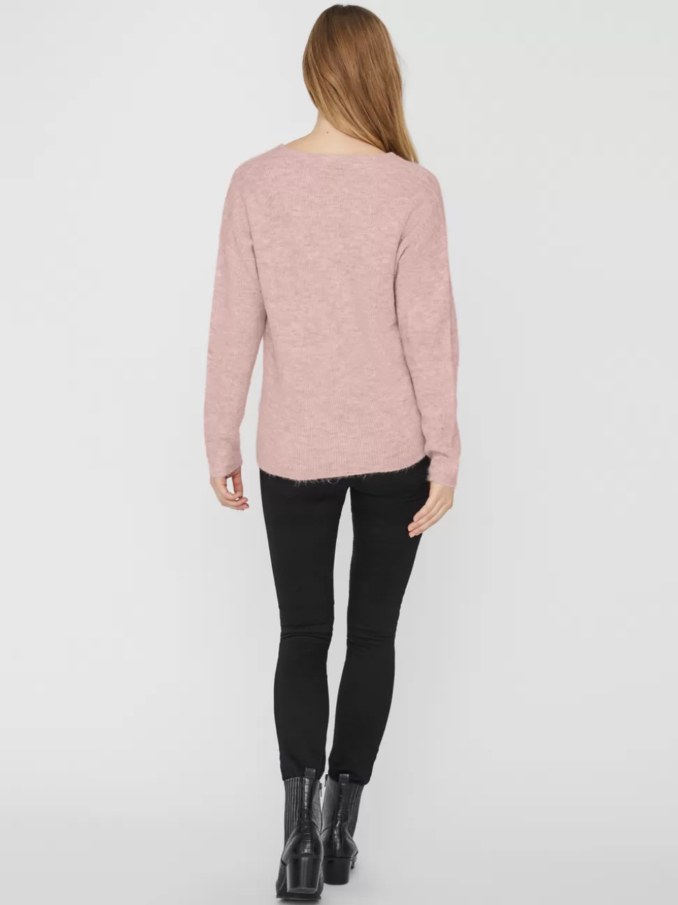 Stickat | Basics^VERO MODA VMCREWLEFILE Pullover Sepia Rose
